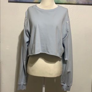 light blue crew neck